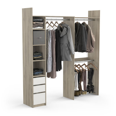 Casanas 142 cm x 199 cm Closet System Can Be Cut to Fit Your Space
