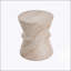 Outdoor/Indoor Lightweight Concrete Side Table with Elegant Travertine Finish, Multi-Functional and Durable Design