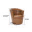 Fauteuil d'appoint rembourré en cuir véritable et fauteuil pivotant-120095812