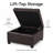 Quilted Cushion Multi-Function Storage Stool-1999922635