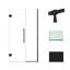 Porte de douche à charnière avec verre transparent l 43 po x H 76 po Transolide Elizabeth-106674988