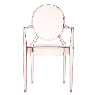 Louis Ghost Premium All-Weather Wicker Outdoor Stacking Dining Armchair
