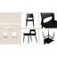Ensemble de 2 chaises de salle à manger en similicuir noir, siège et dossier ergonomiques, pour la maison et le bureau. Design élégant.