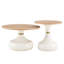 Ensemble de tables basses gigognes de forme ronde-130837478