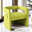 Fauteuil d'appoint incurvé de luxe avec revêtement en velours pour un style sans assemblage, ergonomique et élégant