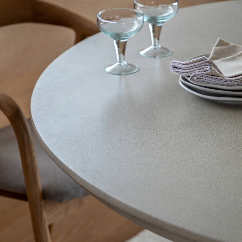 Round Dining Table, Cream, 75cmH x 152.4cmL x 152.5cmW