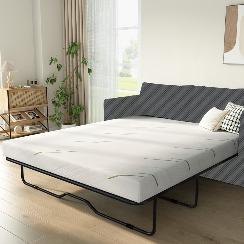 Coussin de matelas en mousse viscoélastique imprégnée de gel (taille simple, 4 pouces), Lit simple, 4"