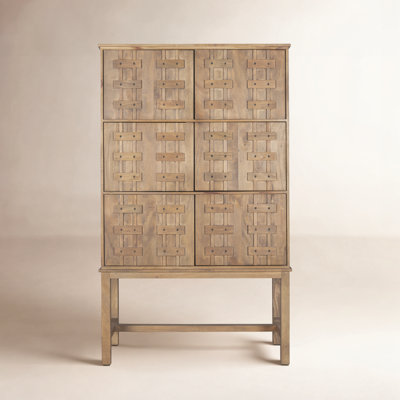 Truss 76.5" Solid Wood China Cabinet
