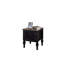 Élégante table de chevet noire avec pieds charme, 19,7 po x 15,7 po x 20,5 po | Fabrication 100% en panneau de fibres à densité moyenne, épaisseur de 0,4 pouce | Plateau en bois d'épinette | Idéal pour la décoration intérieure traditionnelle, conception robuste et élégante-1500945694