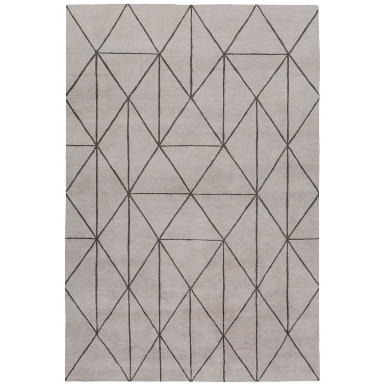 Diamond Maze Grey Area Rug