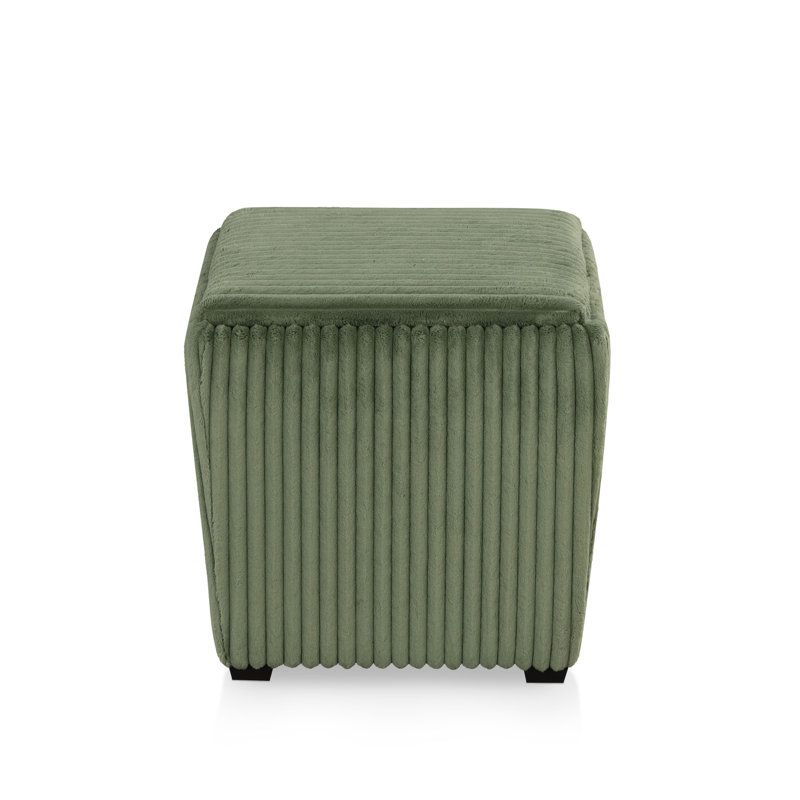 Bessler Barajas Storage Ottoman With Flip Top Tray, Green