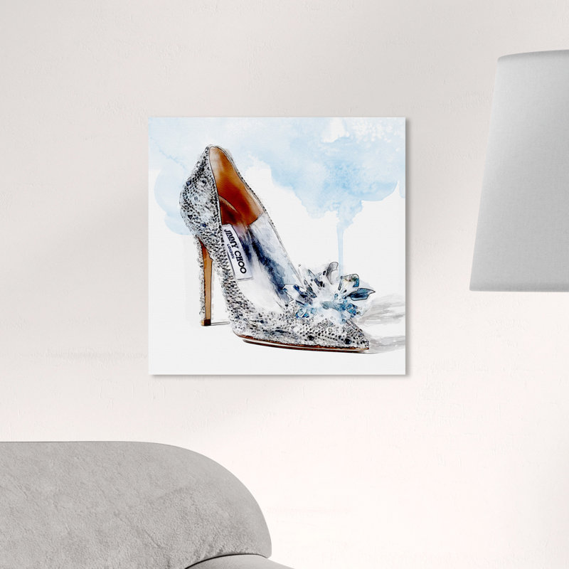 Chaussure de cristal - Impression sur toile, Toile tendue, H 24 po x l 24 po