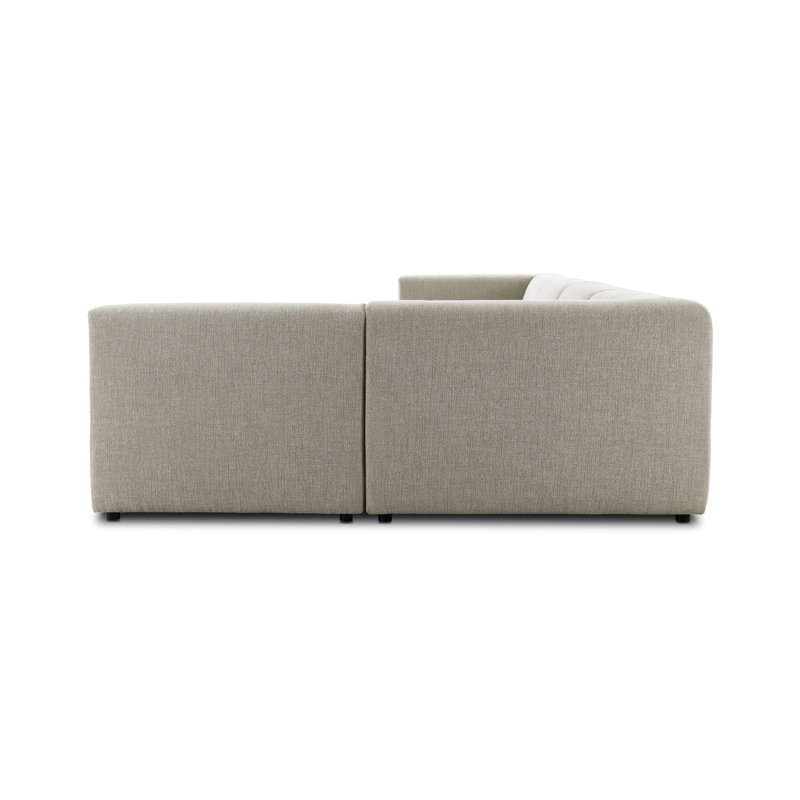 Lawndale Sectional, Napa Sandstone Polyester Blend, Left Hand Facing