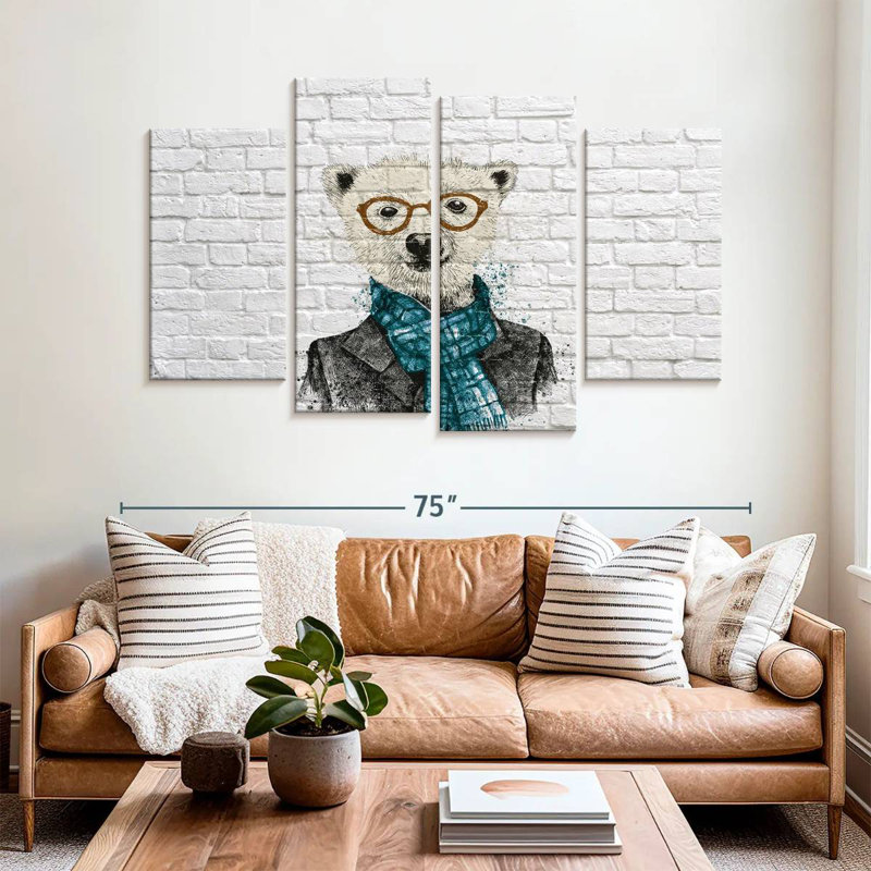 Brampt Dapper Polar Bear, 42'' H x 68'' W