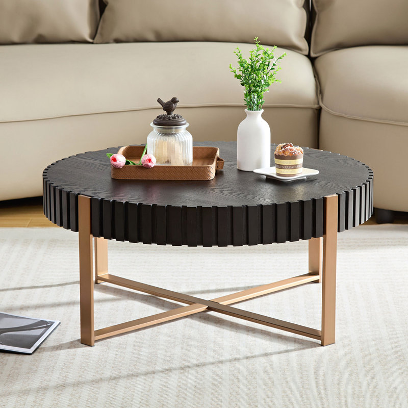 Table basse 31,5 ", Noir, Brun