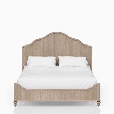 Panel Bed in Sand Finish With Transitional Casual Design