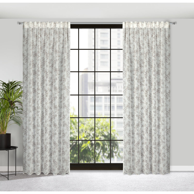 Abishai Semi -transparent Curtains Single Panel