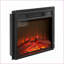 Foyer électrique encastrable 18 po 1400 W avec télécommande, flamme réaliste et amp; Ensemble de bûches | Noir | Verre trempé + tôle + plastique
