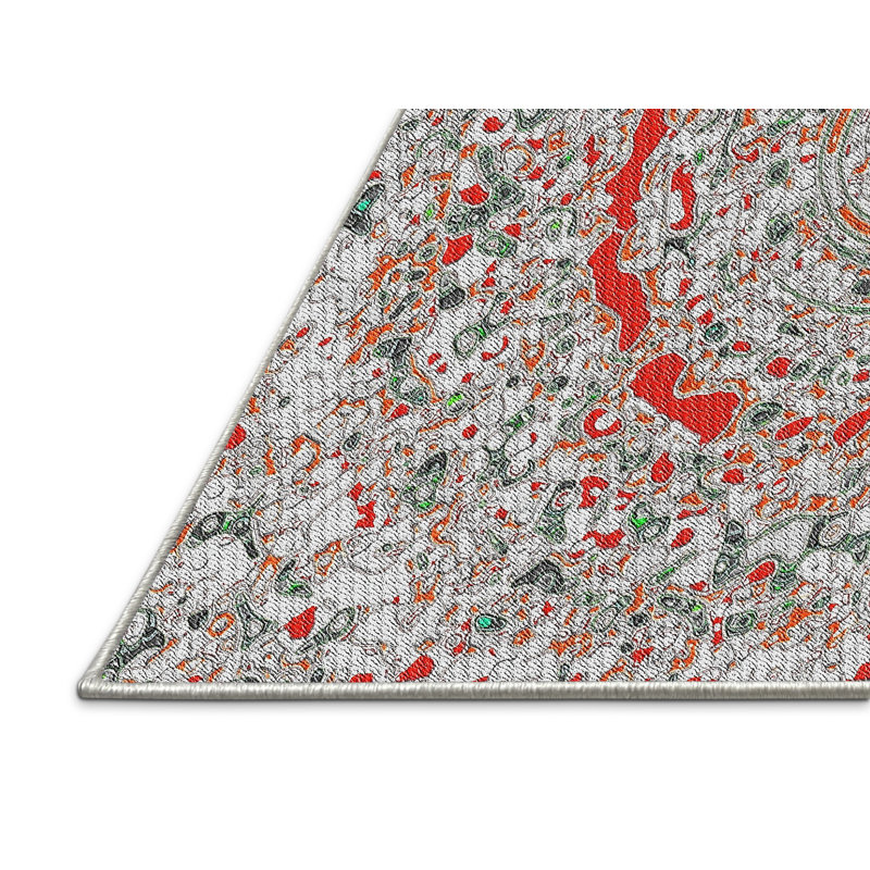 Rouge Tapis décoratif, Rectangle 5 pi x 7 pi