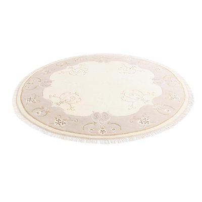 Round Jacinto Beige Rug
