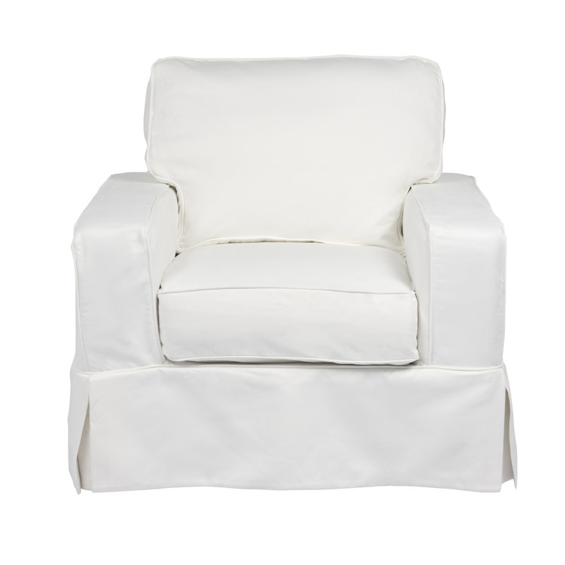 Fauteuil Elsberry de 96,52 cm de large en polyester, Blanc