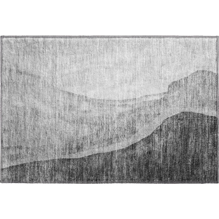 Premium Machine Washable Prisco Gray Rug