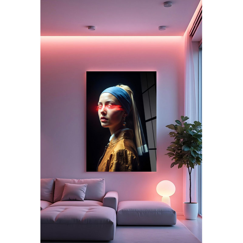 Peinture élégante en verre trempé, 11,8 x 15,7 pouces | 100% verre trempé, épaisseur: 0,16 pouce | Superbe décoration intérieure pour le salon, la chambre à coucher et le bureau | Durable et facile à nettoyer, art mural parfait