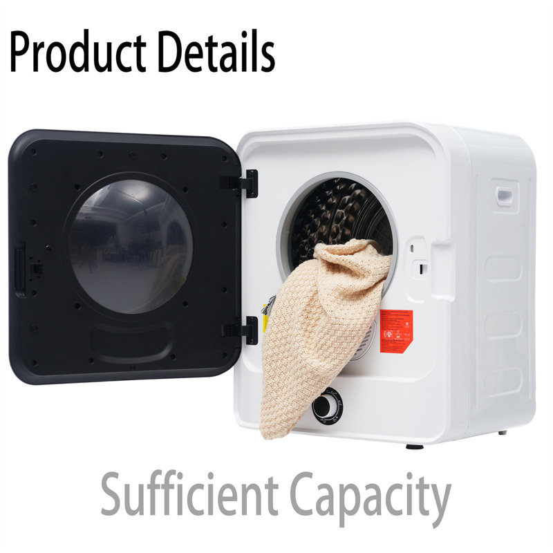 TONWIN Vented Electric Dryer, White/Black