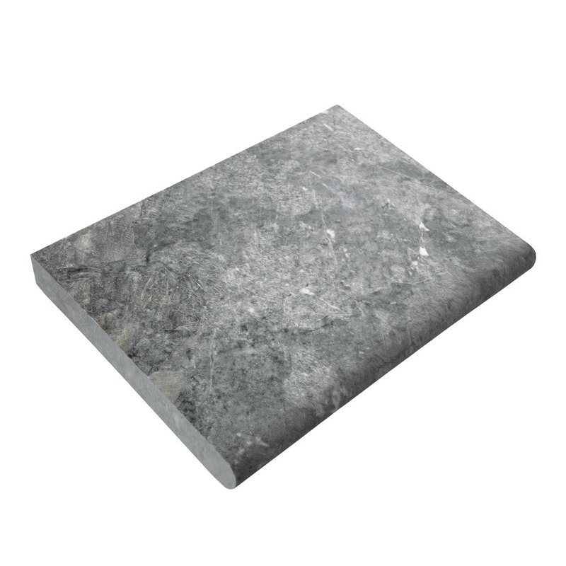 Afyon Grey Grained Texture 16x24 Marble Extra Thick Bullnose Coping