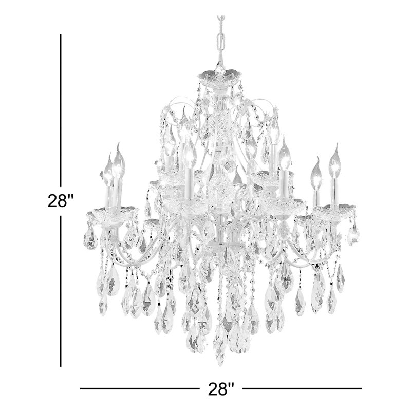 Dagmar 12-Light Candle Style Crystal Chandelier, Gold, Royal Cut