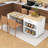 Dionigio 83" Kitchen Island Set with Extendable Dining Table, Power Outlets and Storage Cabinet-1354203841