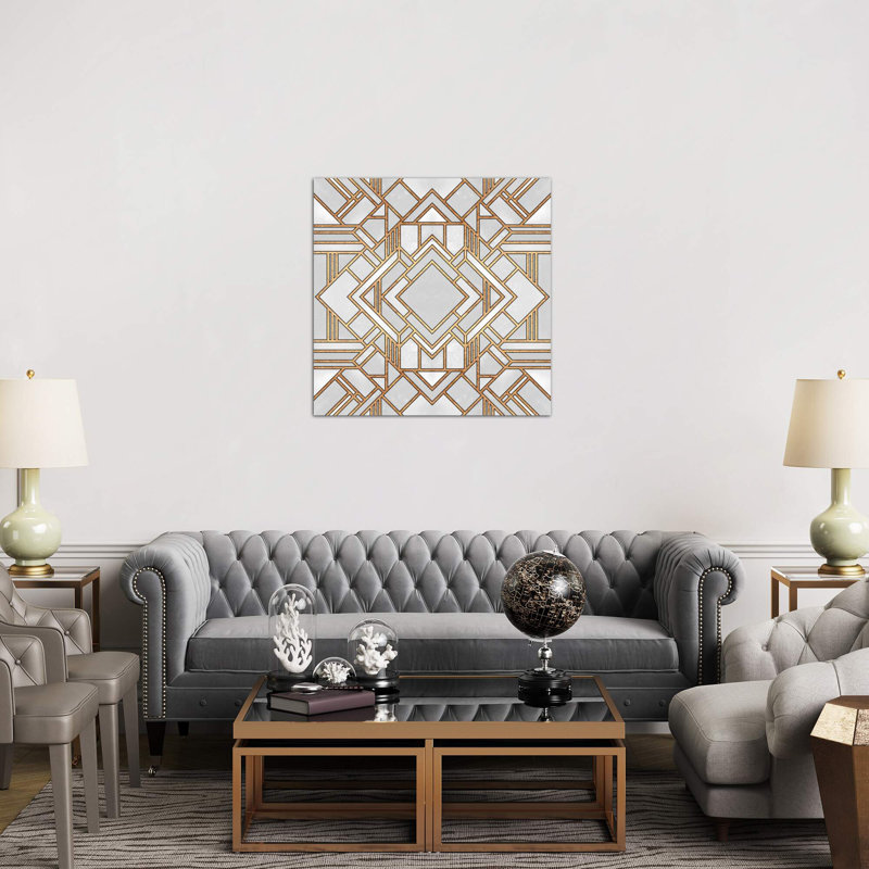 Art Deco I - Print on Canvas, 45.72 cm H x 45.72 cm W x 1.91 cm D, No Frame