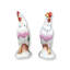 Antique French Porcelain Rooster And Hen