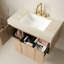 Meuble-lavabo flottant avec espace de rangement multifonctionnel et 3 trous de robinet pré-percés-76202676-76202679