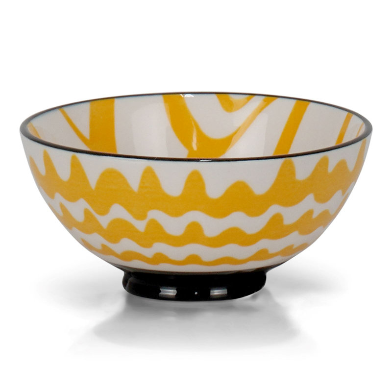 Chevron Bowl 4", Yellow