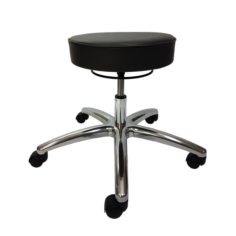 Kyzin Adjustable Height Ergonomic Lab Stool with Removable Casters/Wheels, Dark Gray