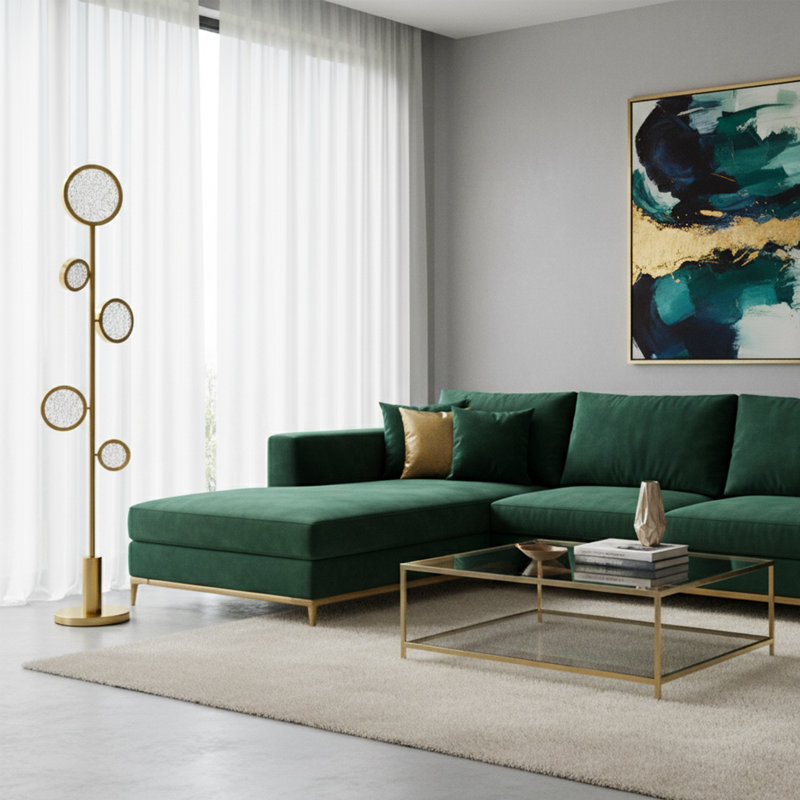 Circles Floor Lamp – Luxurious Brass And Glass Design For A Modern Aesthetic