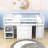 Englas Kids Full Loft Bed with Drawers-275118139