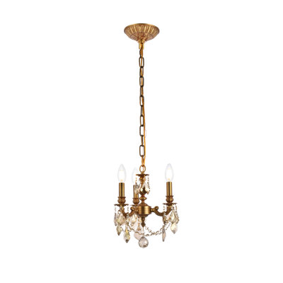 Lustre classique à 3 lumières de style bougie Downes