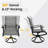 Luxury Swivel Rocking Chair Set, Patio Dining Armchair with Ergonomic High Back & Recyclable All-Weather Materials