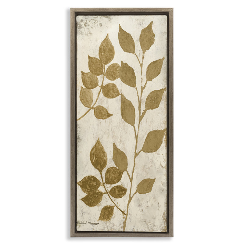  «Natural Leaves Overlap» par Michael Marcon, Cadre flottant orme Montalcino, H 31 po x l 15 po