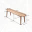 Banc en bois de chêne naturel pour le salon