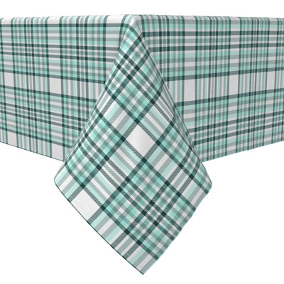Square Tablecloth, 100% Cotton, 60X60", Plaid 17