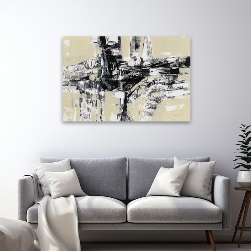 Abstract Brushstrokes - Graphic Fishermans Net, 32" H x 48" W