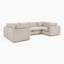 Alexa Upholstered Linen-Look Fabric 3 Seater / 4 Seater / 5 Seater Modular Sofa - Cozy Modern Design