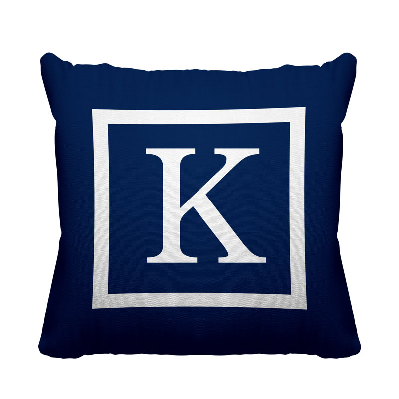 Coussin Colter, L 19 po x H 19 po, Bleu marine, H 17 po x l 17 po