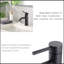 Robinet de salle de bain monocorps conforme à l'ADA - robinet cascade en acier inoxydable de 6,57 po de hauteur noir mat-119318145