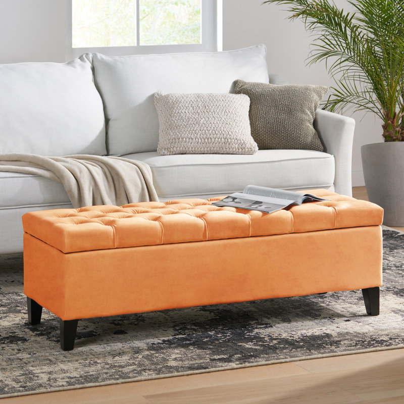 GLOUSTER STORAGE OTTOMAN, Orange
