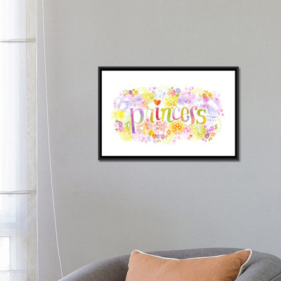 « princess nickname », art textuel sur toile tendue