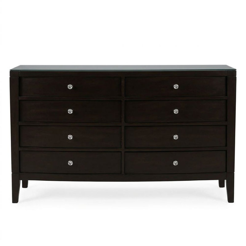 Blair espresso 8 tiroirs 64 po Commode large